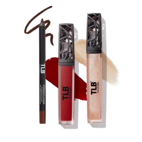 The Lip Bar Nonstop Liquid Matte Lipstick, Gloss Up Sheer Finish Gloss & Lip Liner Set #3