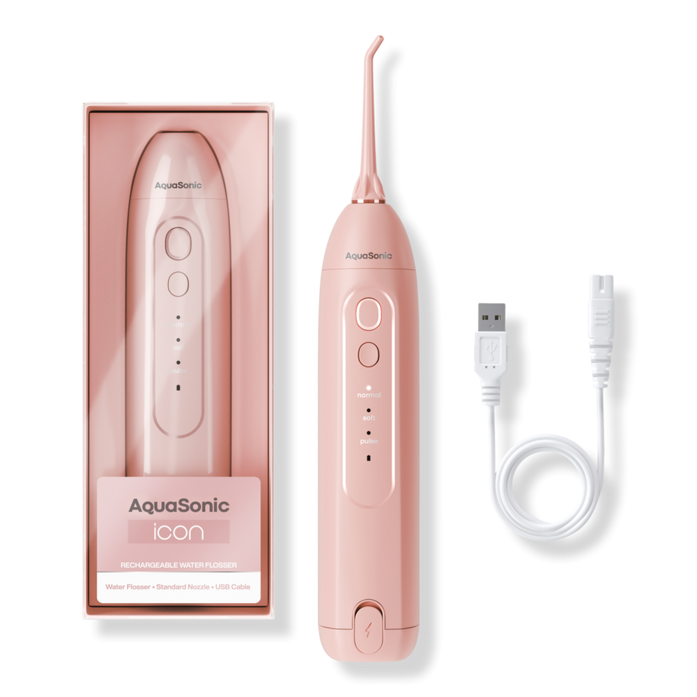 AquaSonic Icon Rechargeable Water Flosser - Pink