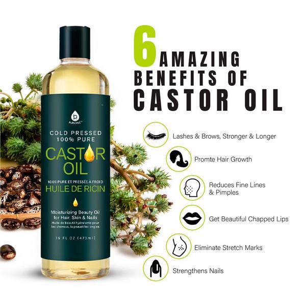 PURSONIC 100% Pure Cold Pressed Castor Oil #2