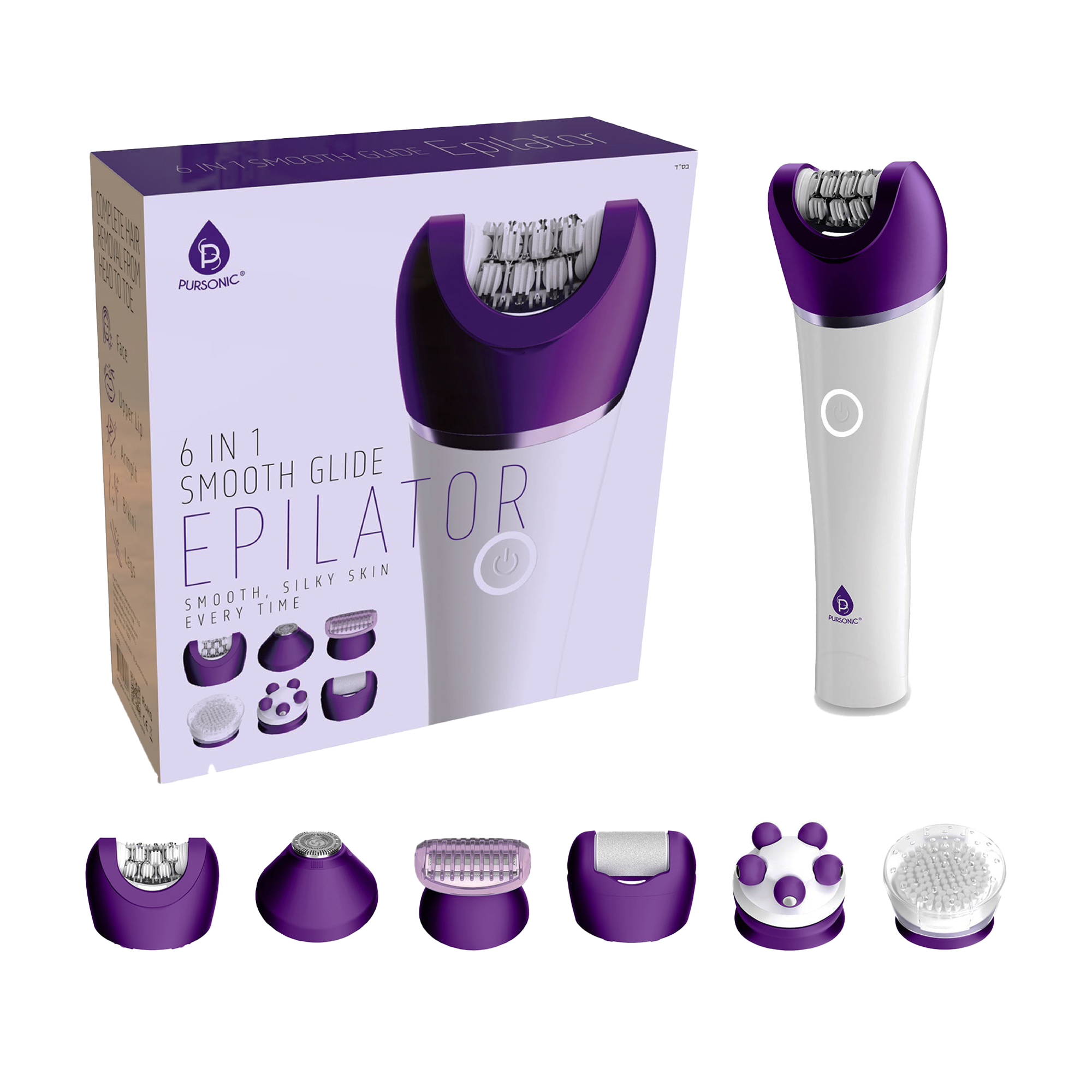 PURSONIC 6-in-1 Smooth Glide Epilator #1