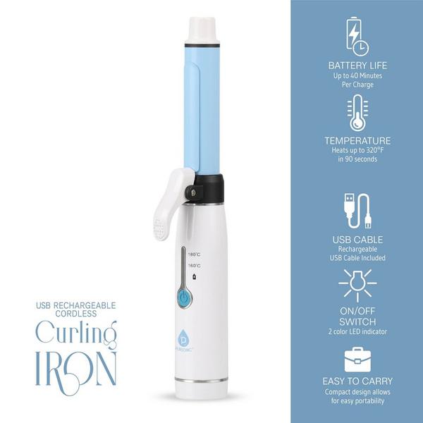 PURSONIC USB Rechargeable Cordless Curling Iron #2