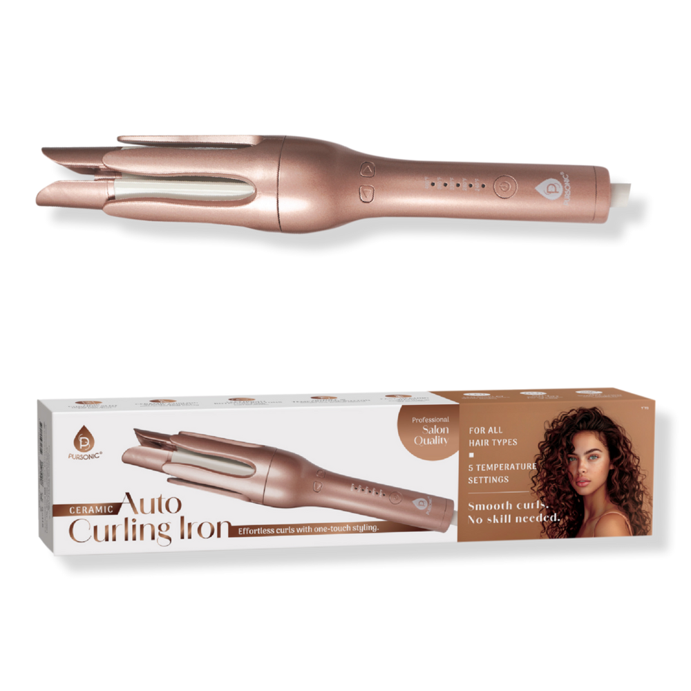 PURSONIC Automatic Curling Iron - Rose Gold
