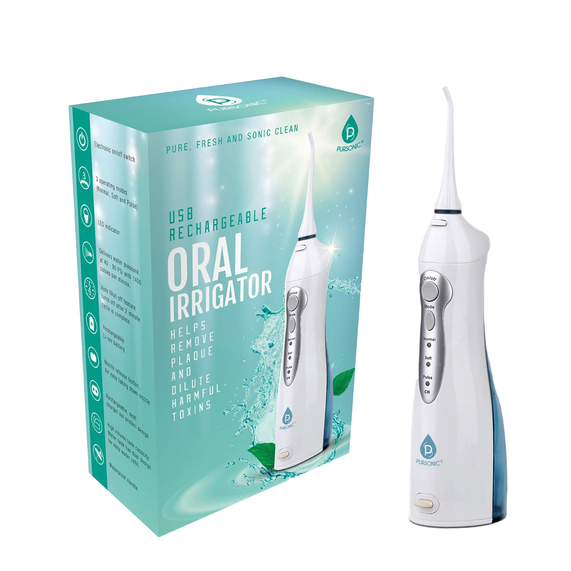 PURSONIC USB Rechargeable Oral Irrigator #1