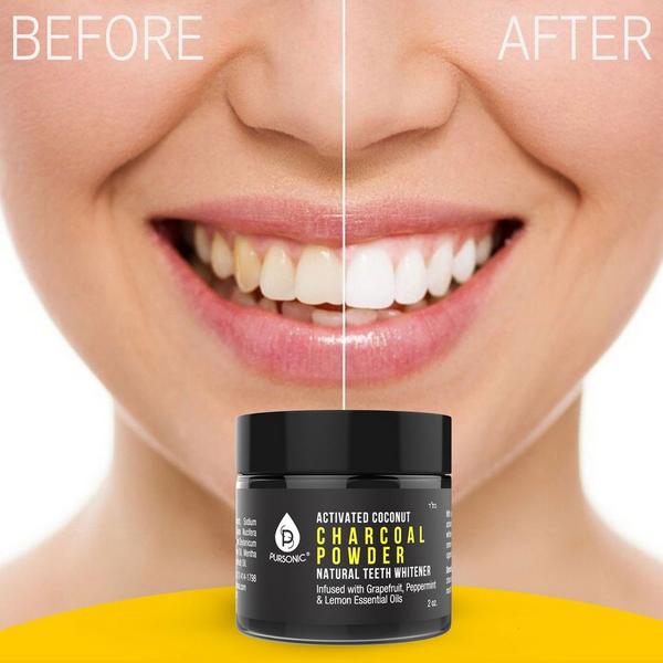 PURSONIC Activated Coconut Charcoal Powder Natural Teeth Whitener #3