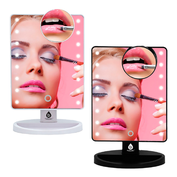 PURSONIC Him’s and Her’s LED Lighted Vanity Makeup Mirror Bundle #1
