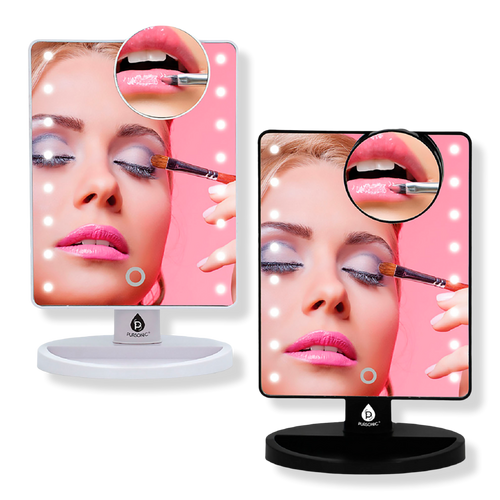 PURSONIC - Him's and Her's LED Lighted Vanity Makeup Mirror Bundle