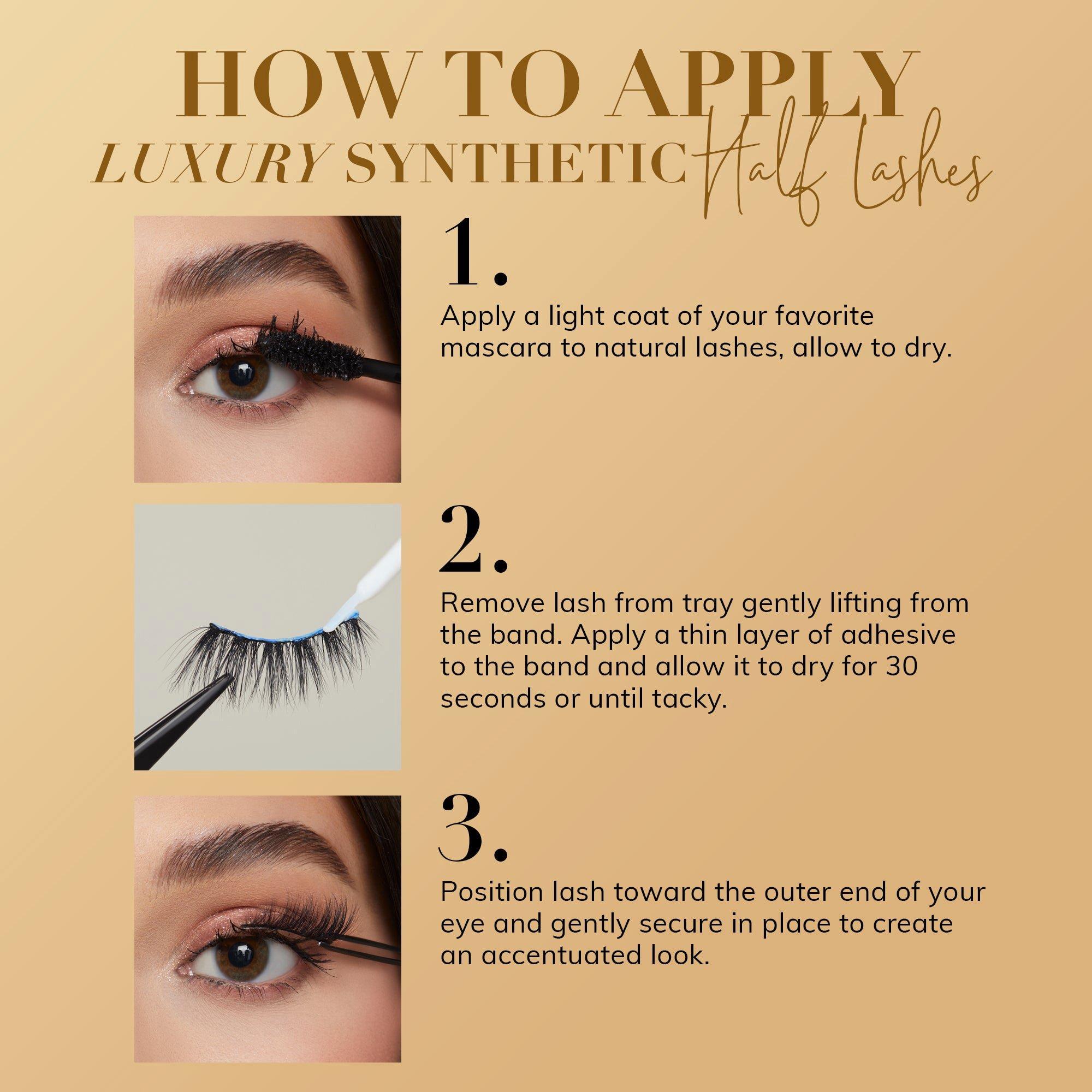 Набор из 4 пар накладных синтетических полуресниц Lilly Lashes Luxury — фото 5
