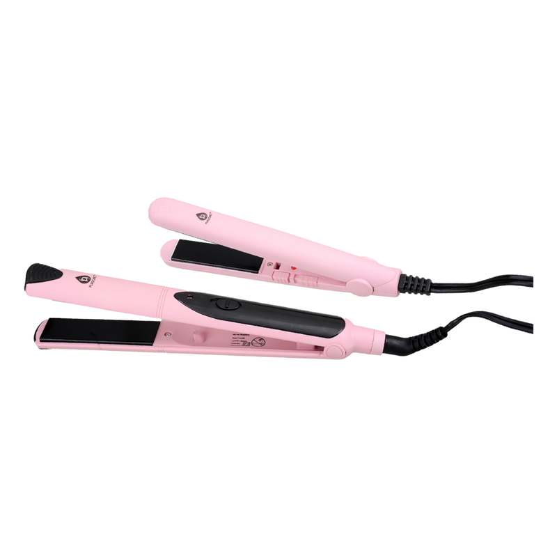Professional Salon Quality Flat Iron Hair Straightener With A Free Travel  Straightener - Pink