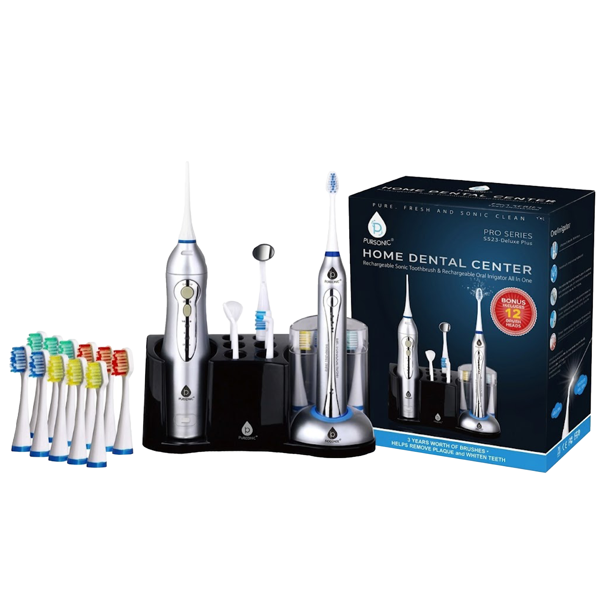 PURSONIC Rechargeable Electric Toothbrush & Rechargeable Water Flosser #1
