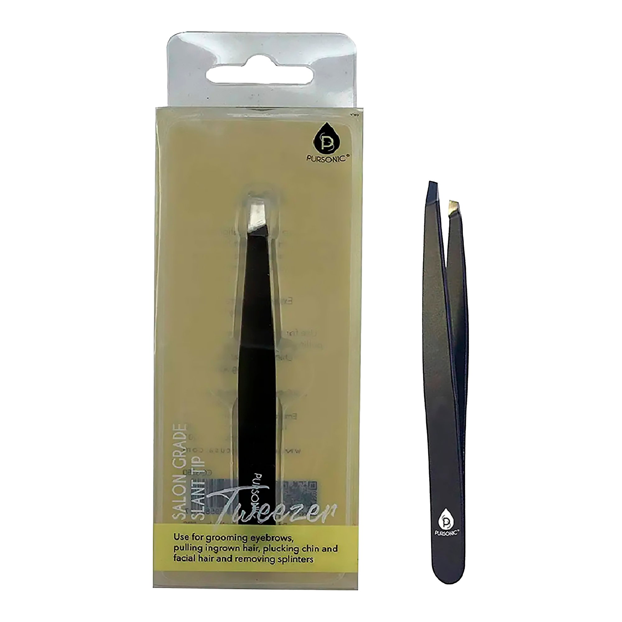 PURSONIC Salon Grade Slant Tip Tweezer #1