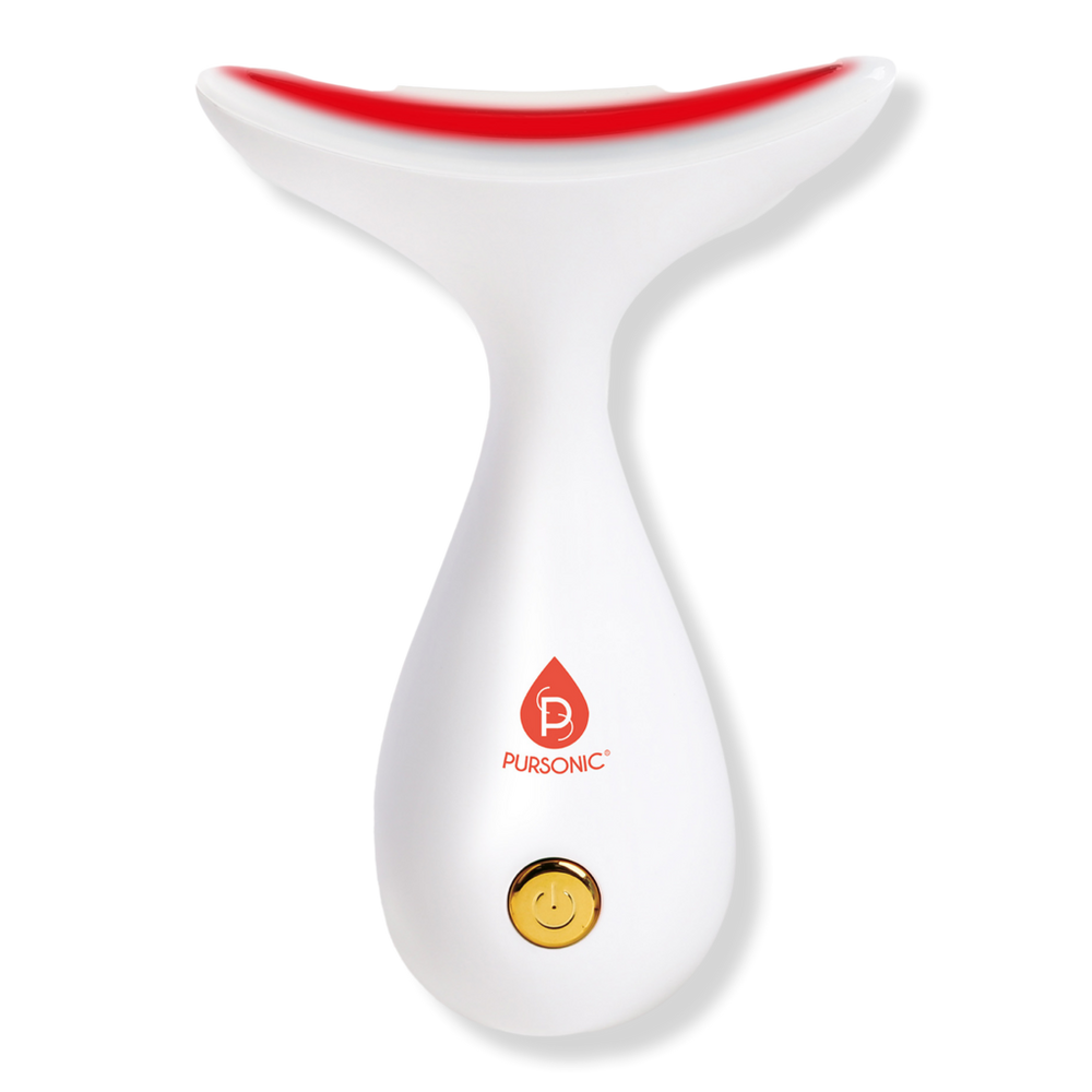 PURSONIC LED Light Therapy Neck & Face Sculpting Wand - White