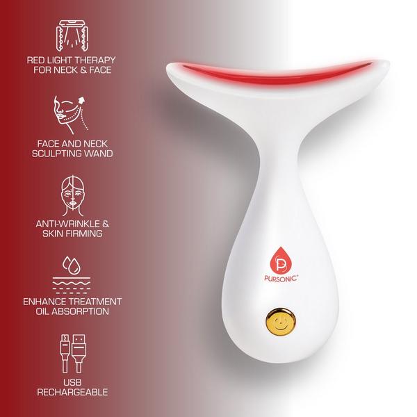 PURSONIC LED Light Therapy Neck & Face Sculpting Wand #2
