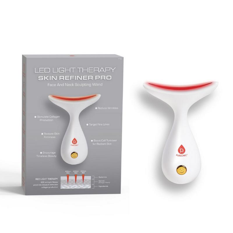 PURSONIC - White LED Light Therapy Neck & Face Sculpting Wand