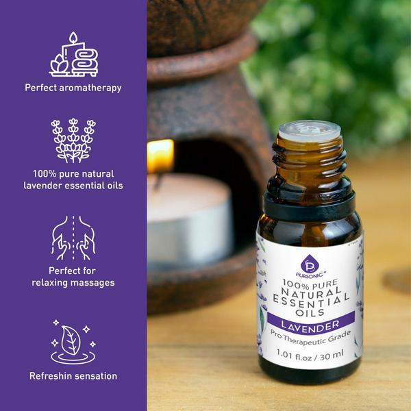 PURSONIC 100% Pure & Natural Lavender Essential Oils #2