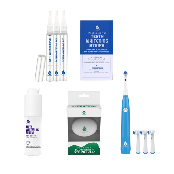 PURSONIC Rotary Electric Toothbrush, UV Sterilizer, V34 Serum, Whitening Strips, & Pens #1