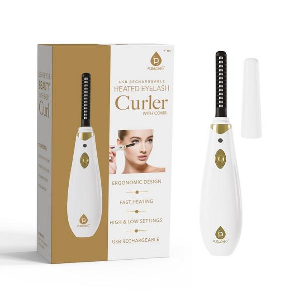 PURSONIC Rechargeable Heated Eyelash Curler with Comb #4