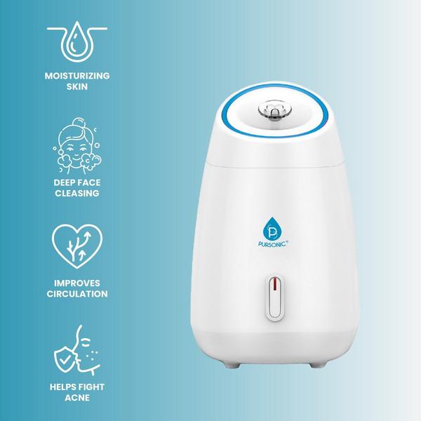 PURSONIC Facial Steamer, 7-in-1 LED Light Therapy Device & Vitamin C 20% Serum #2