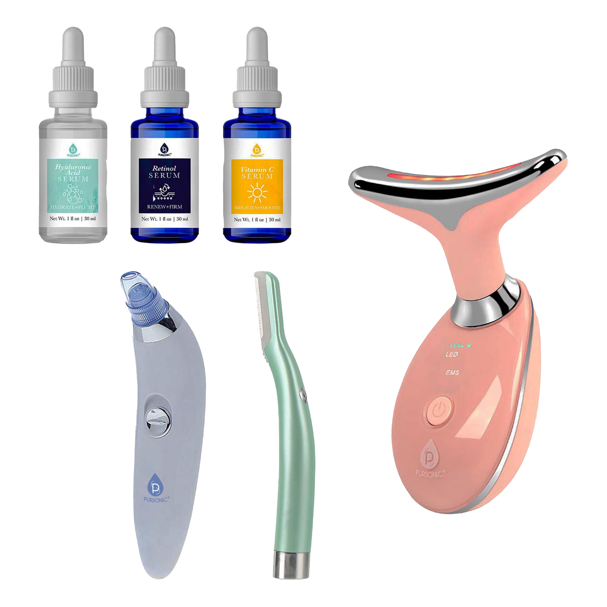 PURSONIC LED Therapy, Pore Vacuum, & Anti-Aging Serums #1
