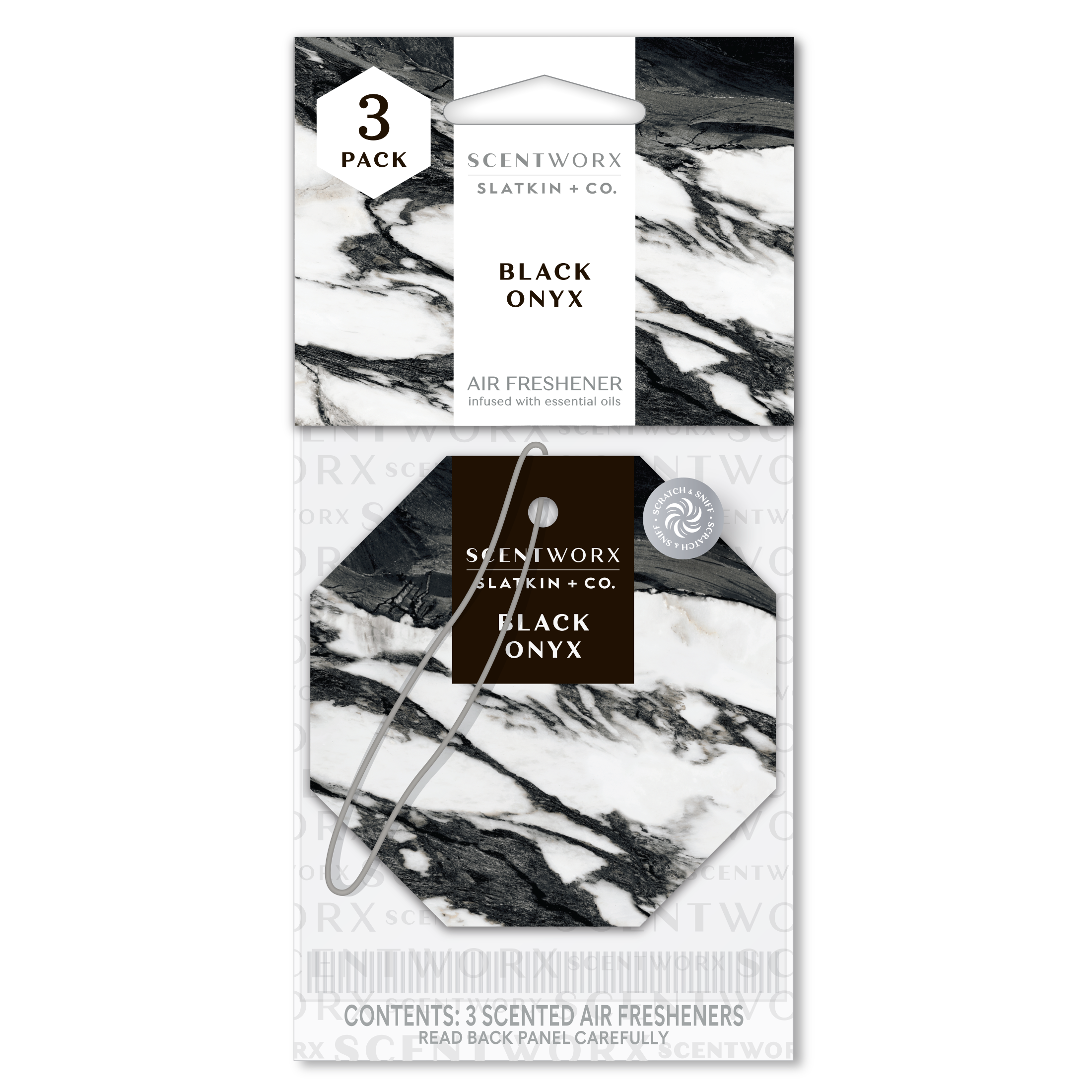 ScentWorx Black Onyx Hanging Auto Air Freshener Set #1