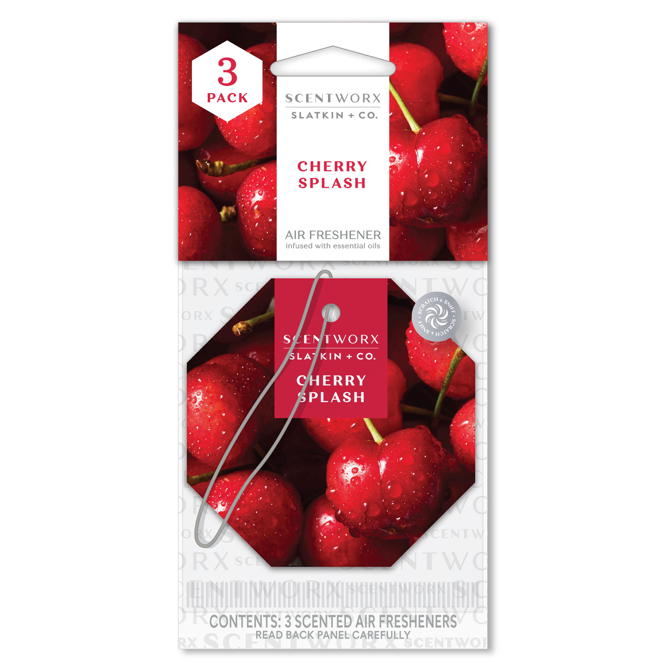 ScentWorx Cherry Splash Hanging Auto Air Freshener Set #1