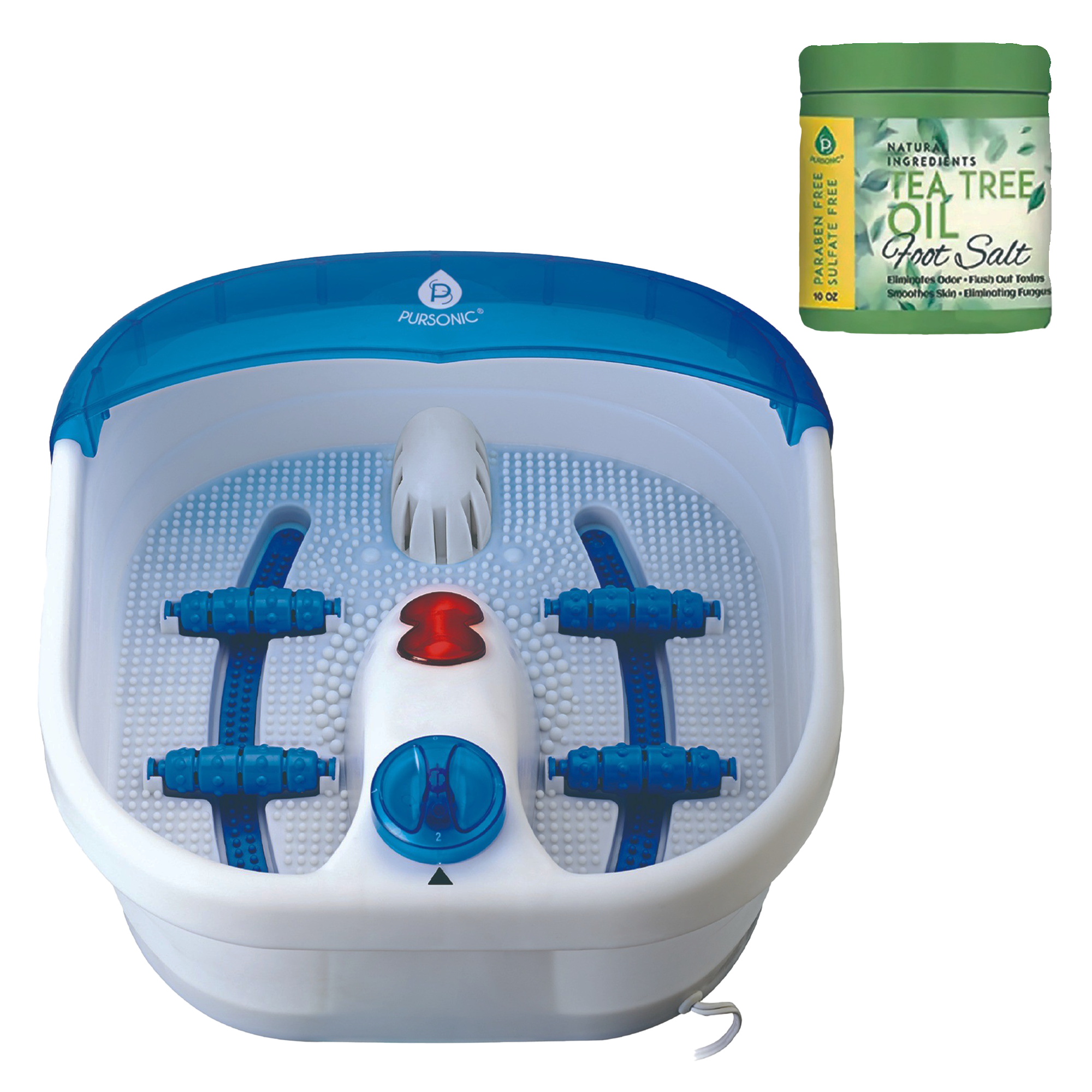 PURSONIC Foot Spa Massager with Tea Tree Oil Foot Salt Scrub #1