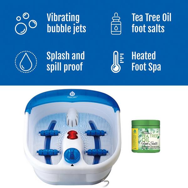 PURSONIC Foot Spa Massager with Tea Tree Oil Foot Salt Scrub #3