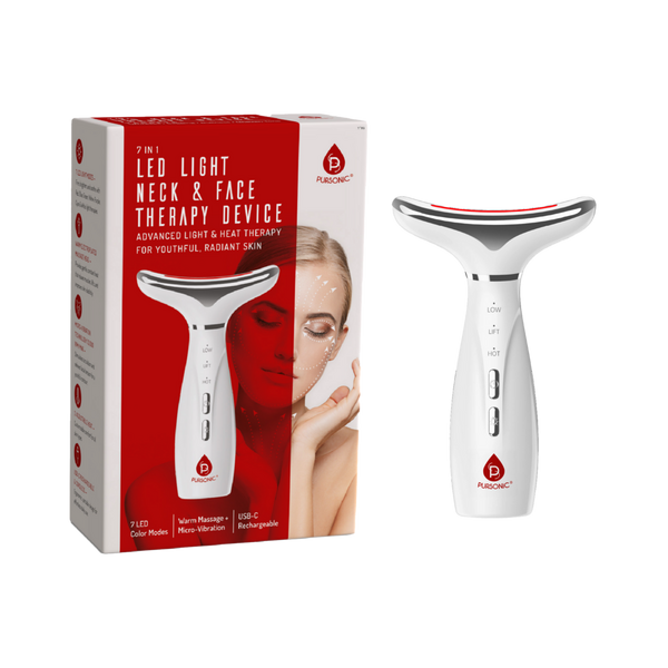 PURSONIC 7-Color LED Light Therapy Neck & Face Device #1