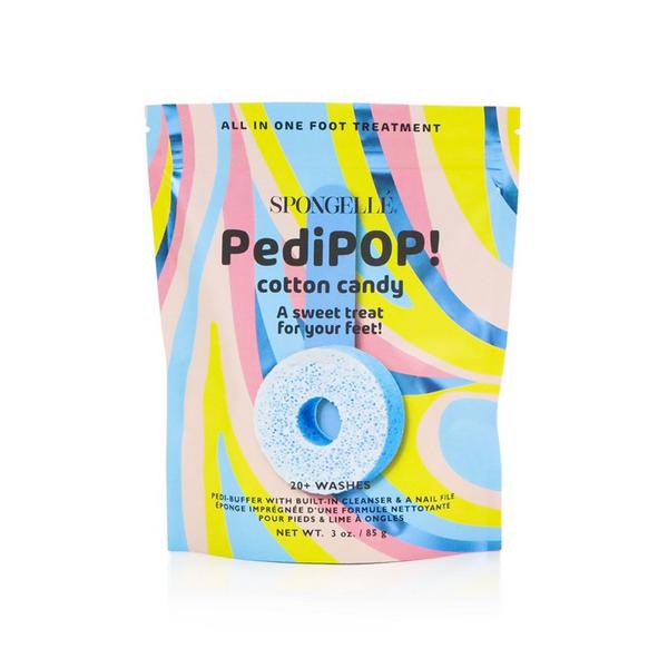 SPONGELLE PediPOP! Cotton Candy Pedi Buffer & Nail File Body Wash Infused Exfoliating Foot Scrub #2