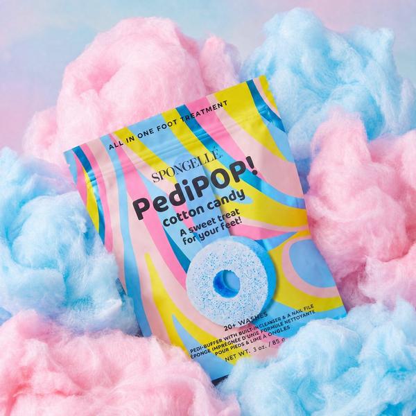 SPONGELLE PediPOP! Cotton Candy Pedi Buffer & Nail File | All-in-One Pedi Treatment #4