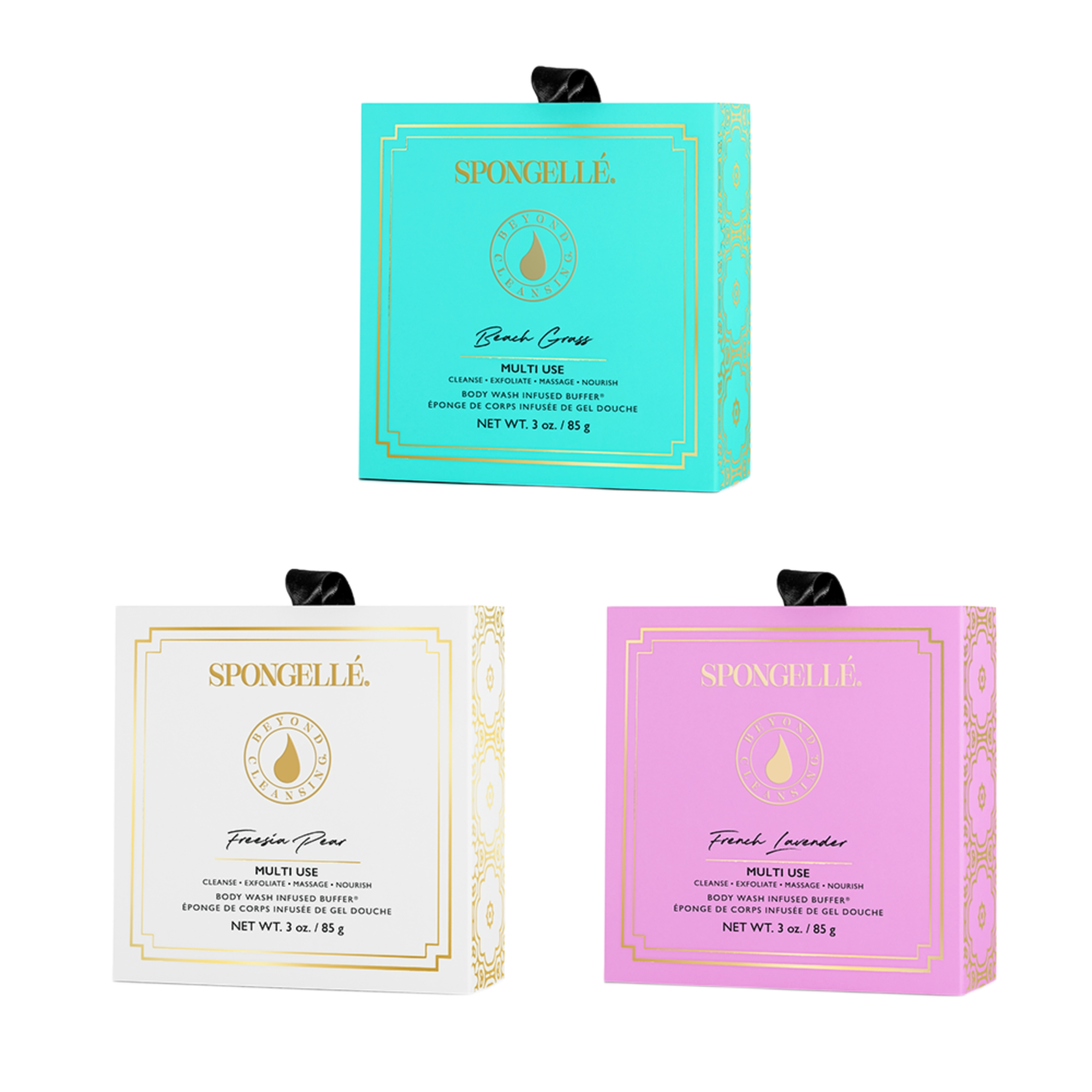 SPONGELLE Fresh Boxed Flower Set Shower Gel Infused Bath Sponges #1