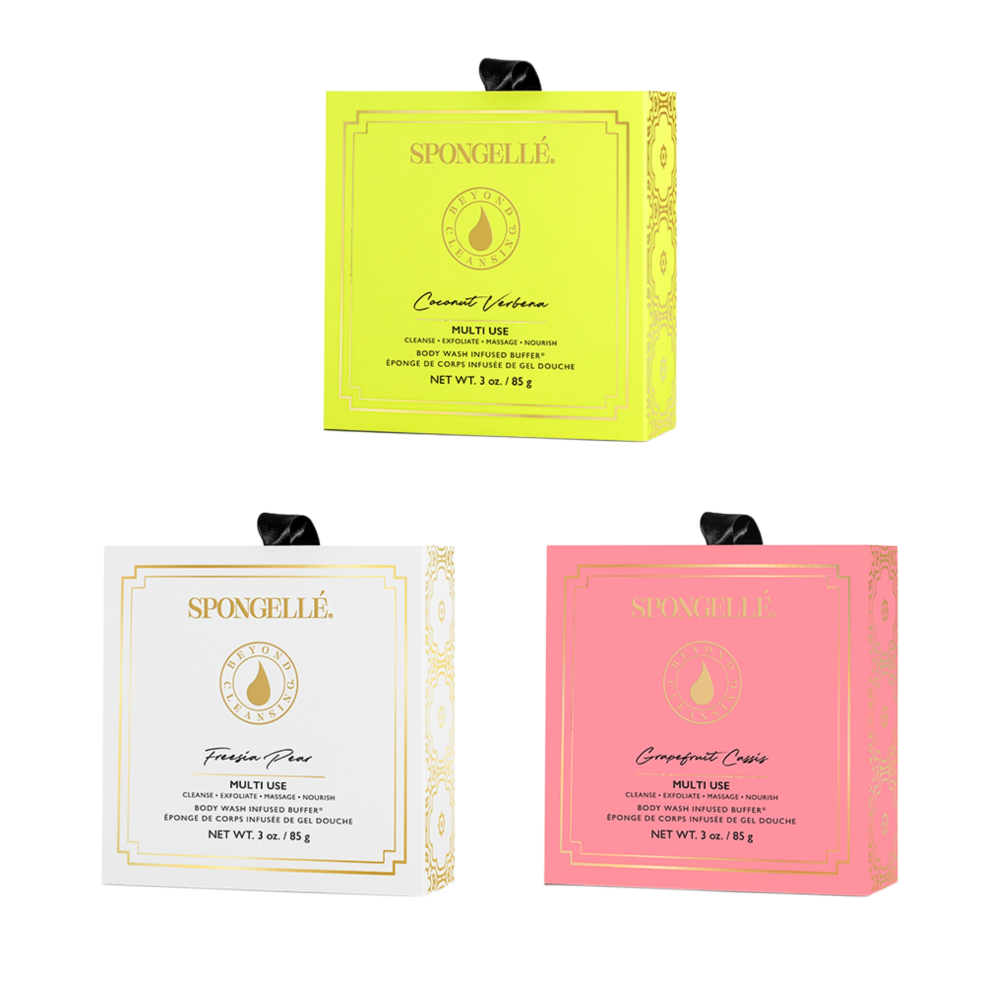 SPONGELLE Fruity Boxed Flower Set Shower Gel Infused Bath Sponges #1