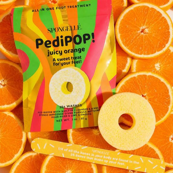SPONGELLE PediPOP! Cotton Candy Pedi Buffer & Nail File | All-in-One Pedi Treatment #4