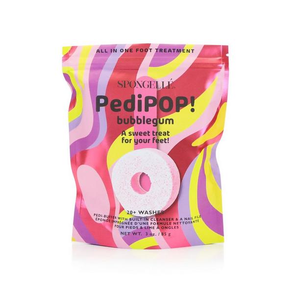 SPONGELLE PediPOP! Cotton Candy Pedi Buffer & Nail File Body Wash Infused Exfoliating Foot Scrub #2