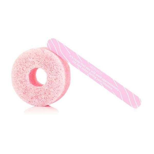 SPONGELLE PediPOP! Cotton Candy Pedi Buffer & Nail File Body Wash Infused Exfoliating Foot Scrub #3