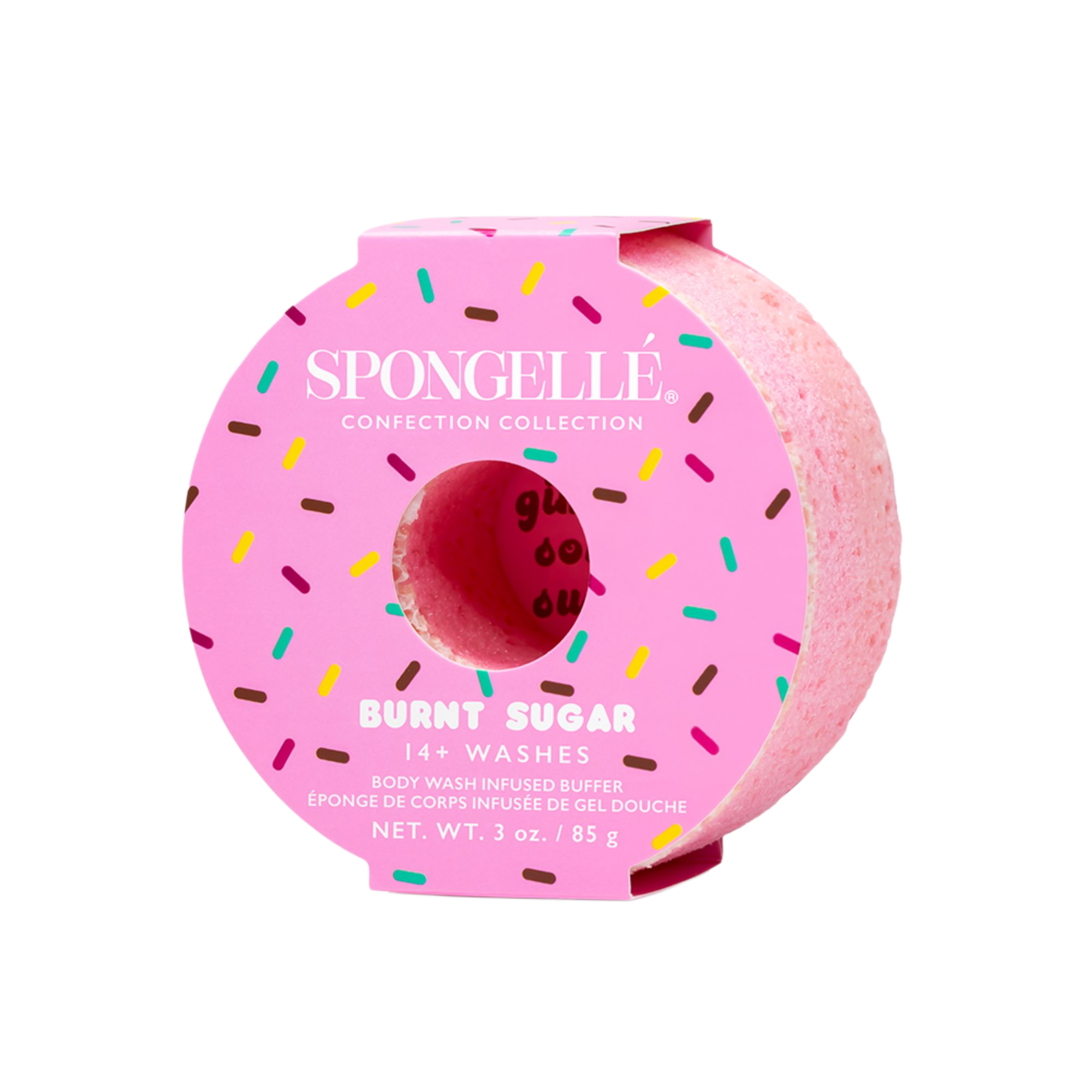 SPONGELLE Confection Chiffon Rose Donut Bath Sponge Built-In Body Wash Shower Loofah for Women #1