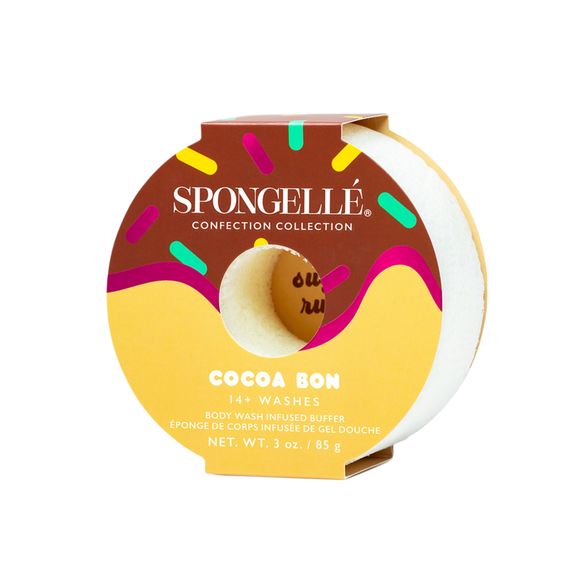 SPONGELLE Confection Chiffon Rose Donut Bath Sponge Built-In Body Wash Shower Loofah for Women #1