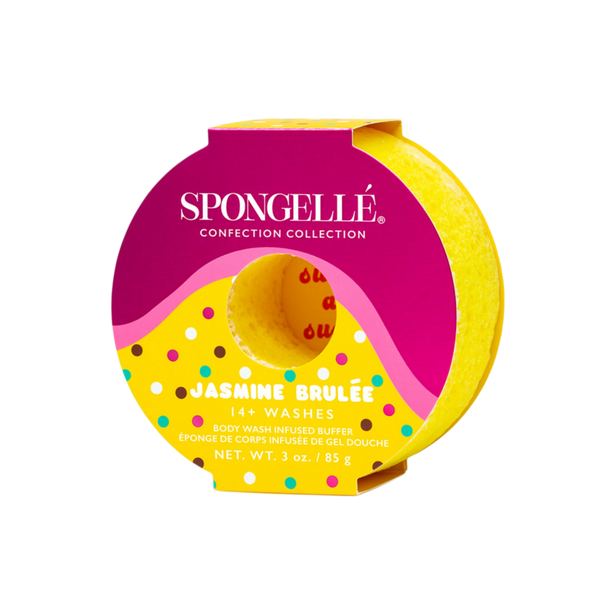 SPONGELLE Confection Chiffon Rose Donut Bath Sponge Built-In Body Wash Shower Loofah for Women #1