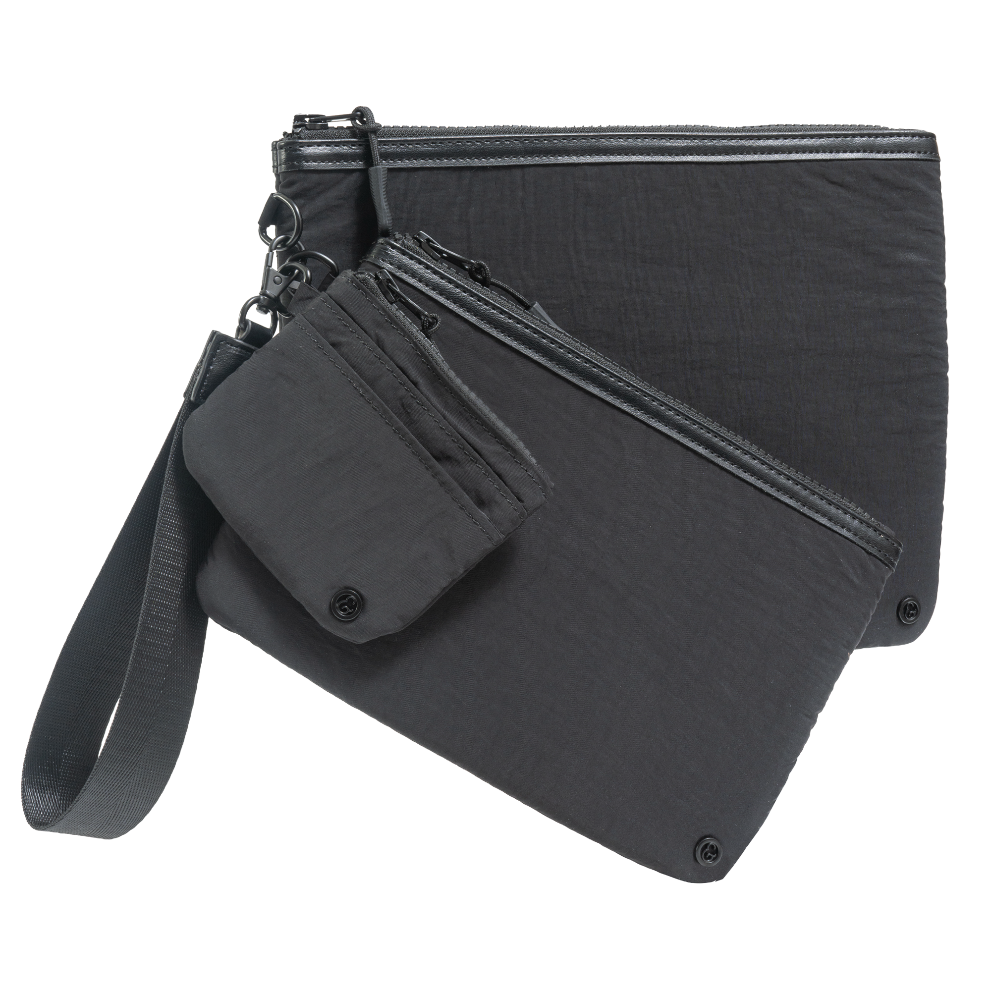 Joan & David The Hold-All Sport Nylon 4 Piece Set Wristlet Pouches, Card Case, Keychain Lanyard #1