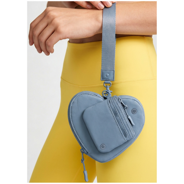 Joan & David The Hold-All Sport Nylon 3 Piece Set Heart Zip Pouch, Card Case & Lanyard Key Chain #2
