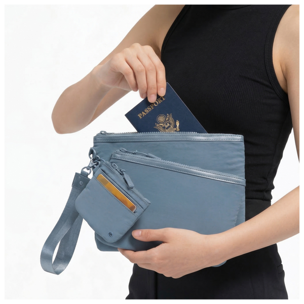 Joan & David The Hold-All Sport Nylon 4 Piece Set Wristlet Pouches, Card Case, Keychain Lanyard #2