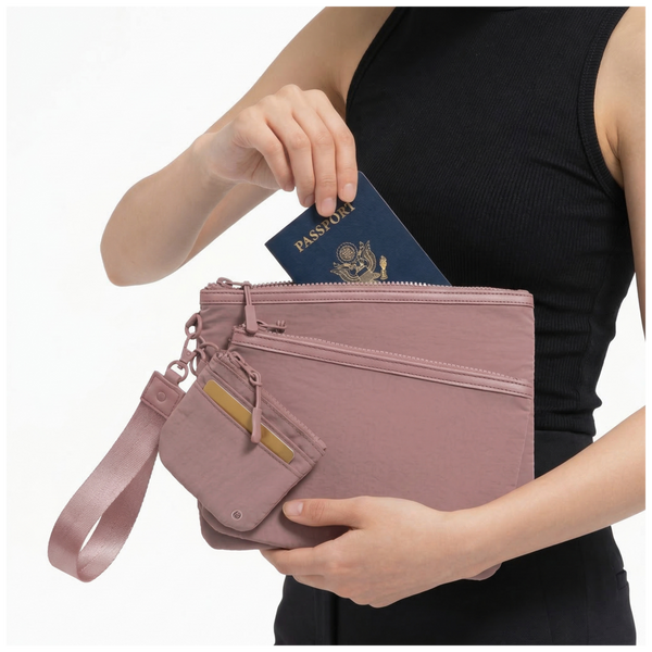 Joan & David The Hold-All Sport Nylon 4 Piece Set Wristlet Pouches, Card Case, Keychain Lanyard #2