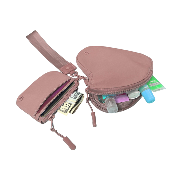 Joan & David The Hold-All Sport Nylon 3 Piece Set Heart Zip Pouch, Card Case & Lanyard Key Chain #3