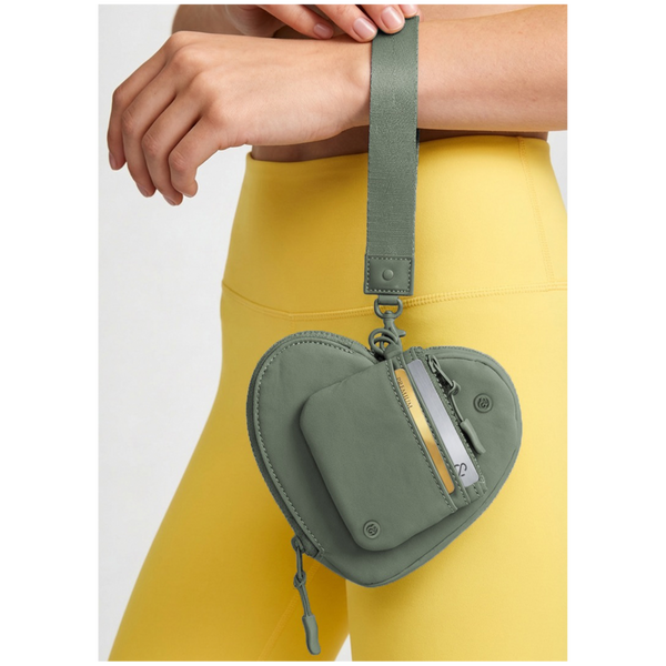 Joan & David The Hold-All Sport Nylon 3 Piece Set Heart Zip Pouch, Card Case & Lanyard Key Chain #2