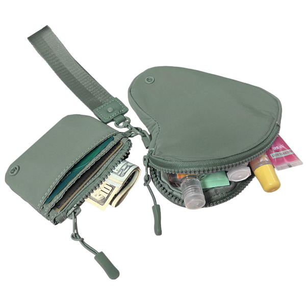 Joan & David The Hold-All Sport Nylon 3 Piece Set Heart Zip Pouch, Card Case & Lanyard Key Chain #3