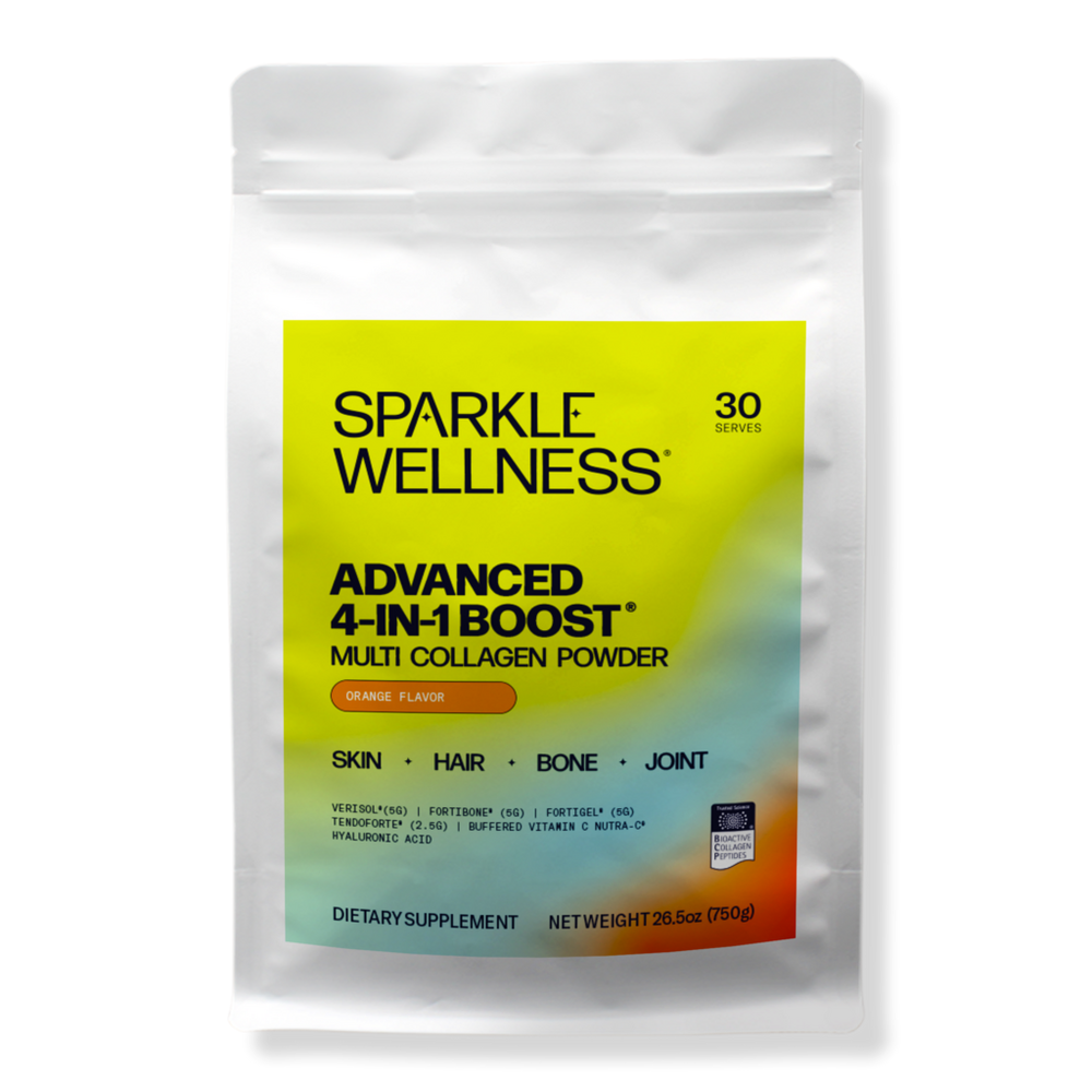 Sparkle Wellness Advanced 4 in 1 Boost Multi Collagen Powder - Orange