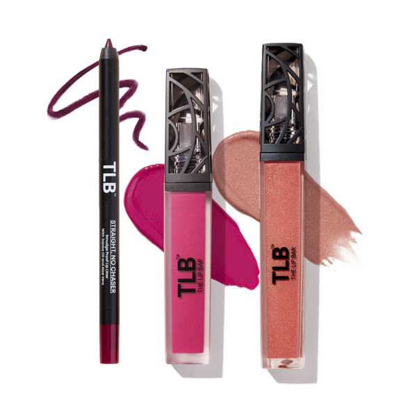 The Lip Bar Nonstop Liquid Matte Lipstick, Gloss Up Sheer Finish Gloss & Lip Liner Set #3