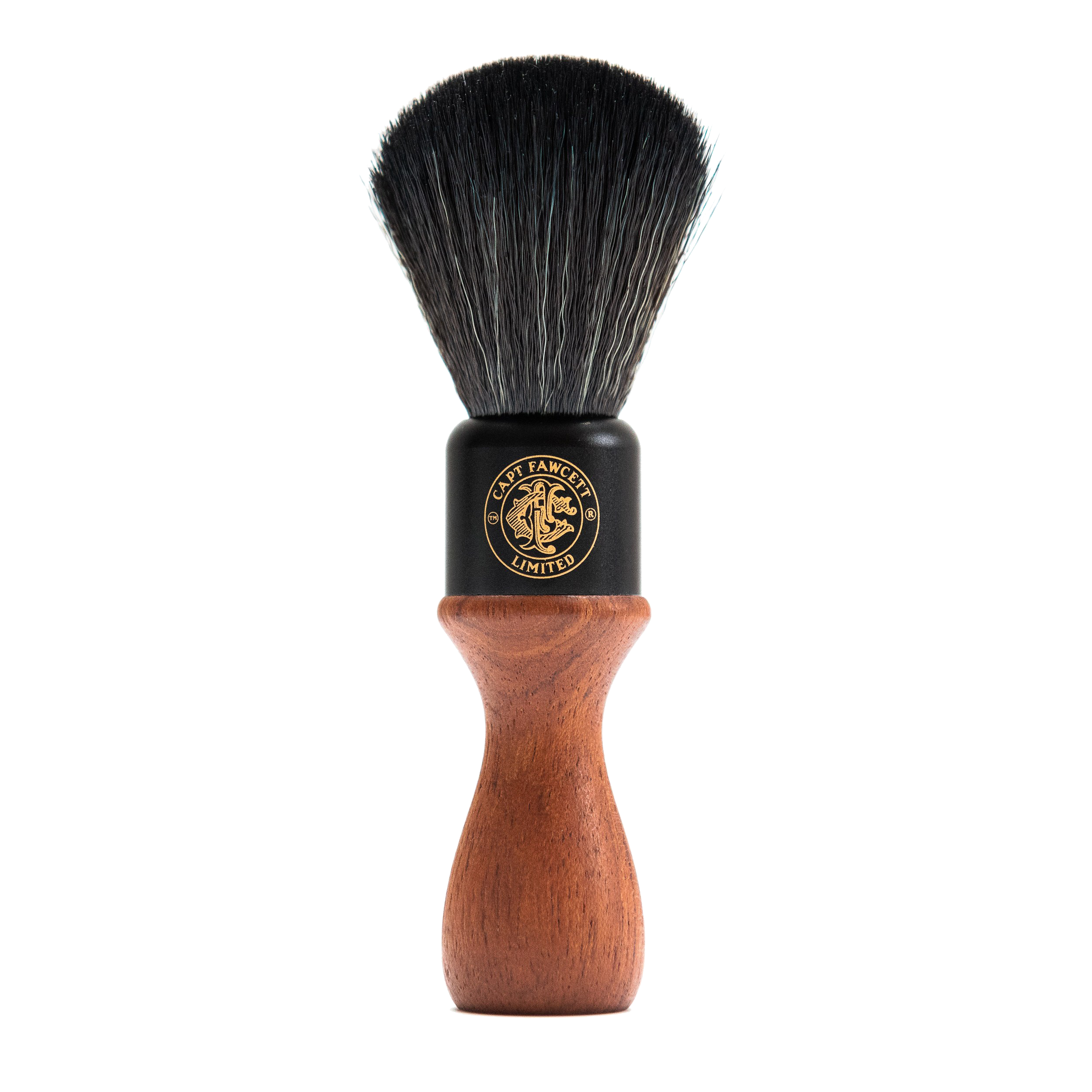 Captain Fawcett Wooden Handle Faux Fur Shaving Brush #1