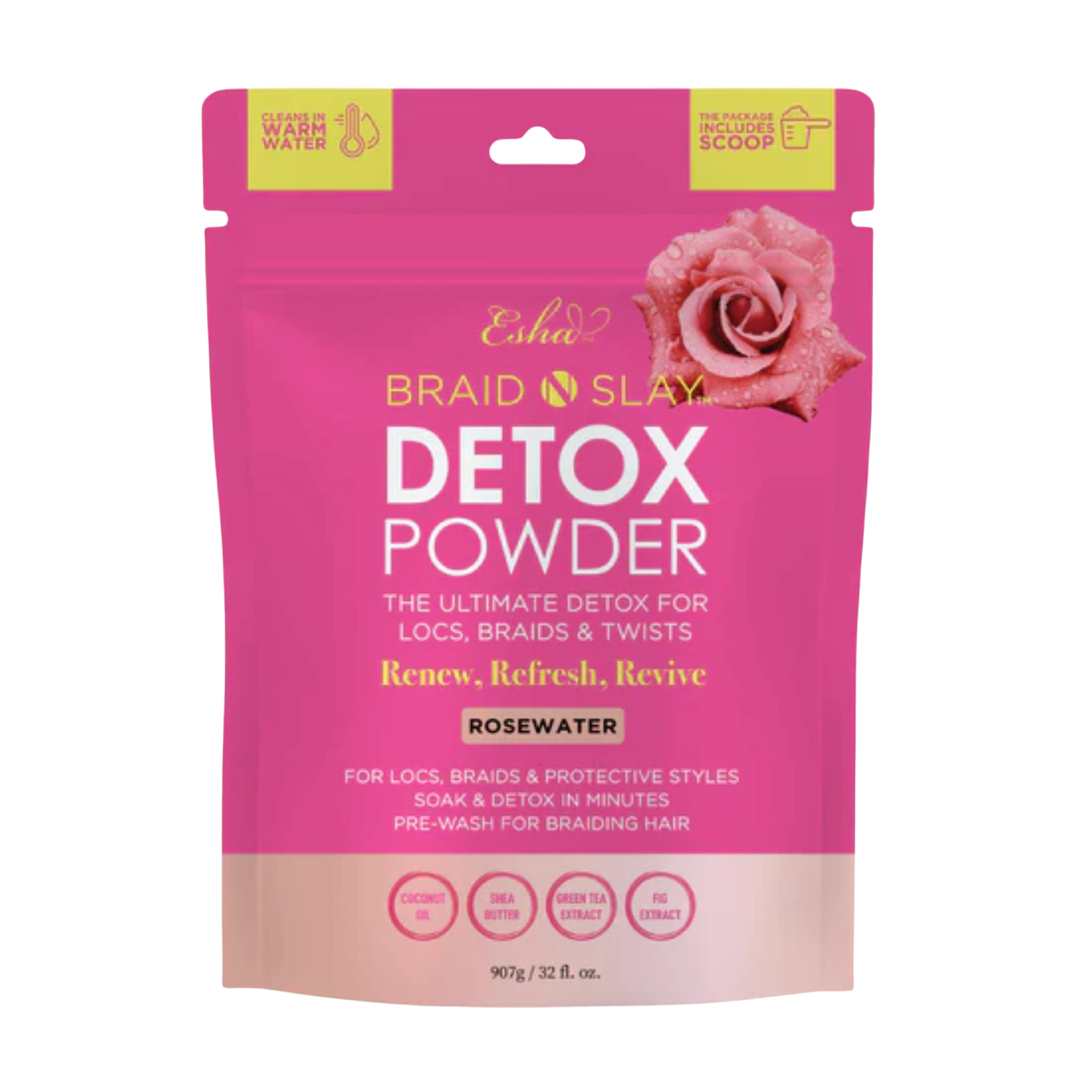 Esha Braid N Slay Detox Powder - Rosewater #1