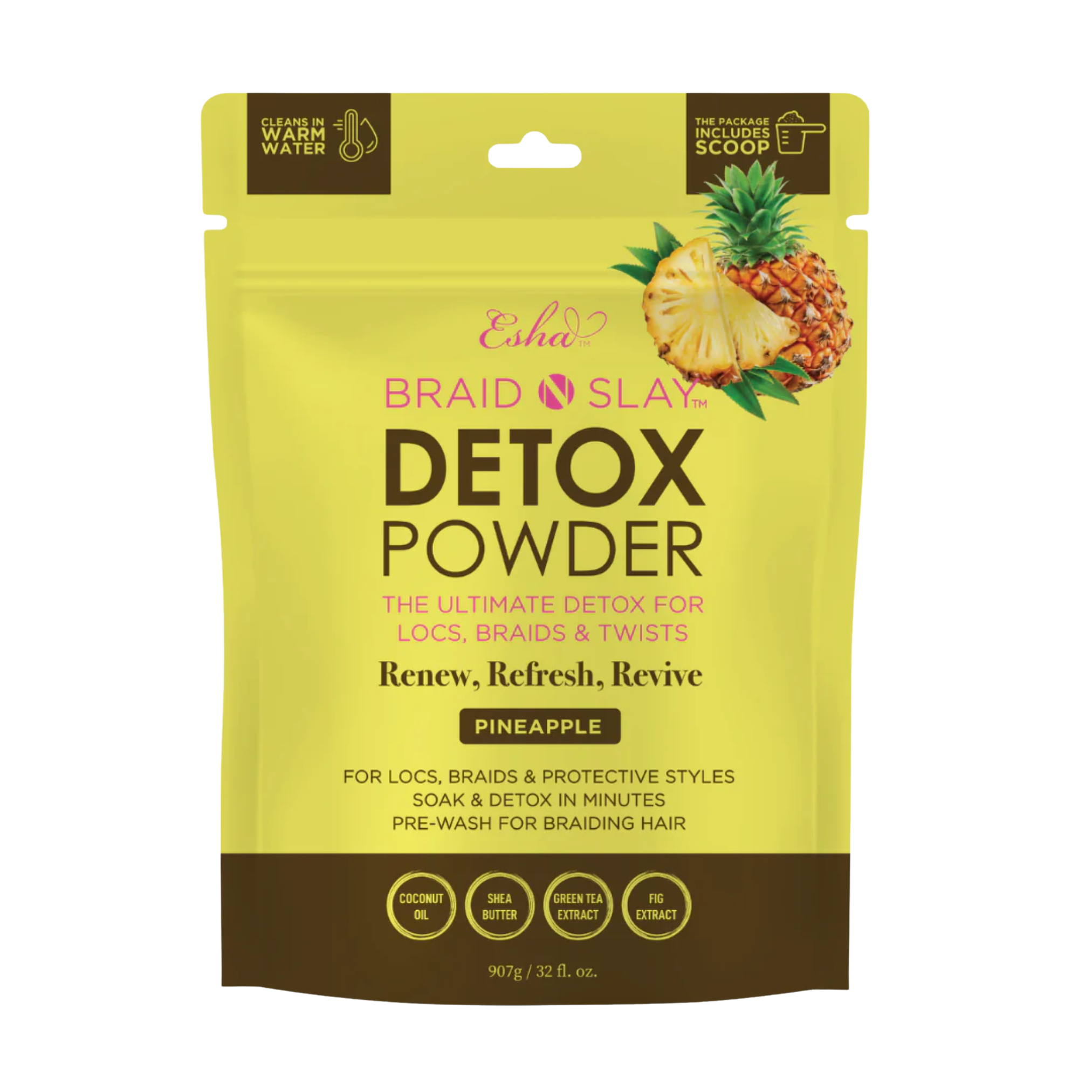 Esha Braid N Slay Detox Powder - Pineapple #1