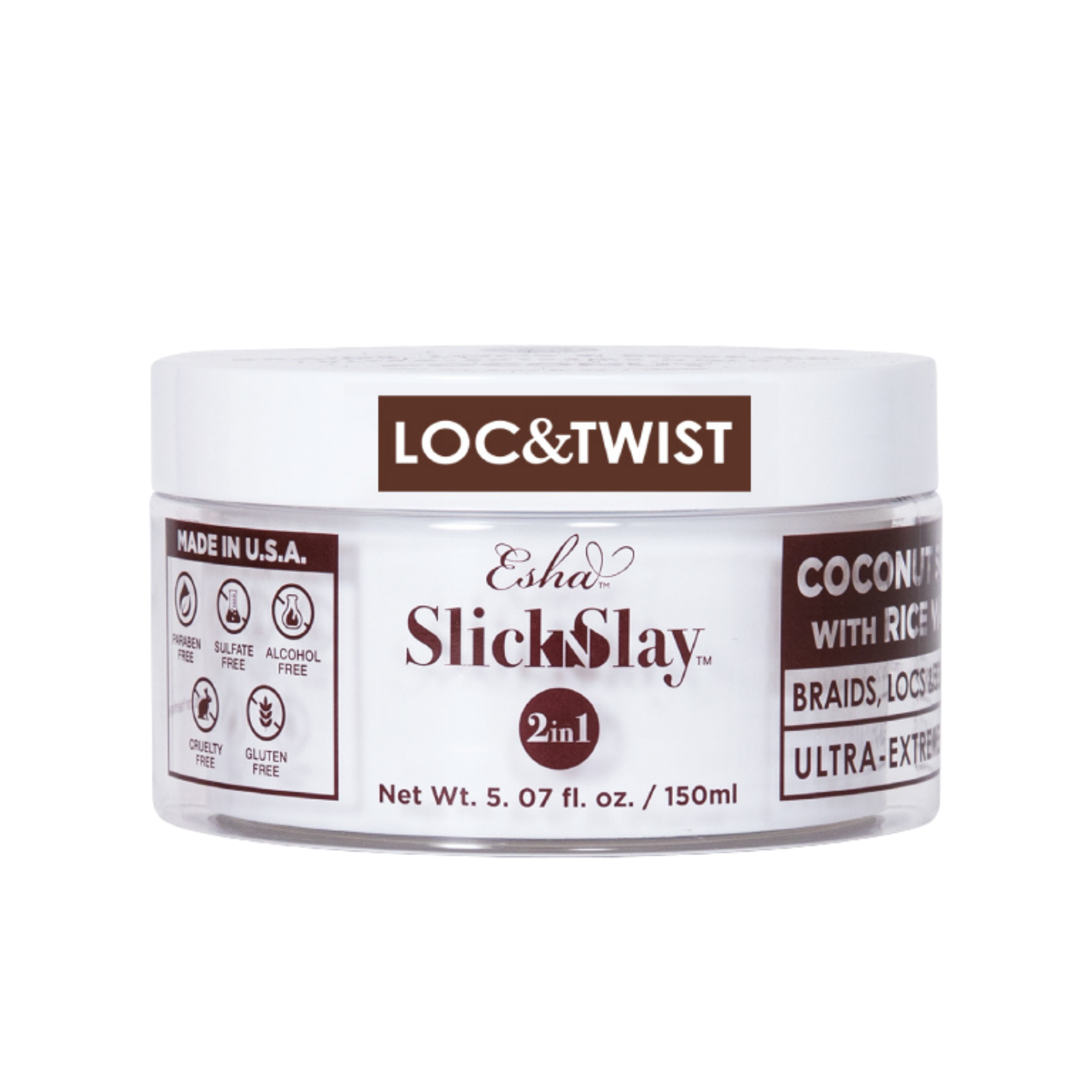 Esha Slick N Slay 2-IN-1 Braid & Edge Gel - Coconut #1